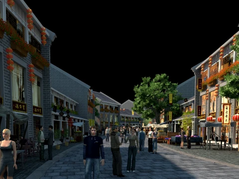 Commercial street 3D Model