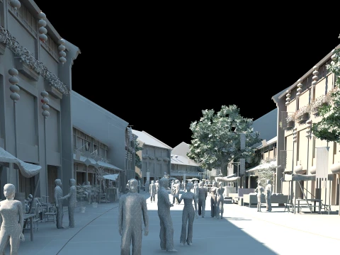 Commercial street 3D Model