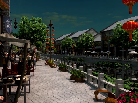 Commercial street 3Dモデル