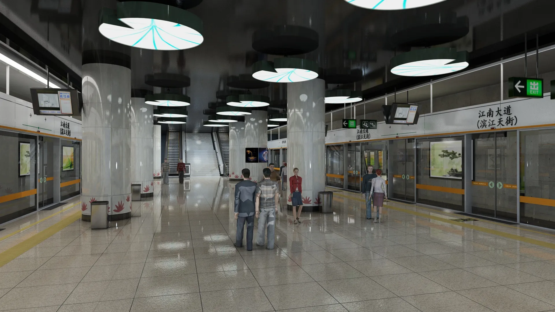 Subway 3D Model .c4d .max .obj .3ds .fbx .stl .blend 