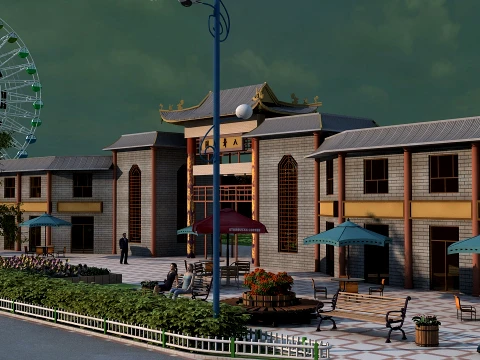 Town 3Dモデル