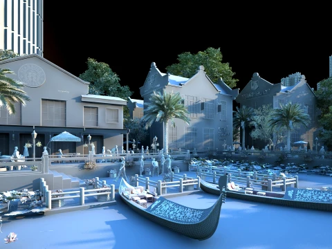 Commercial street 3D Model