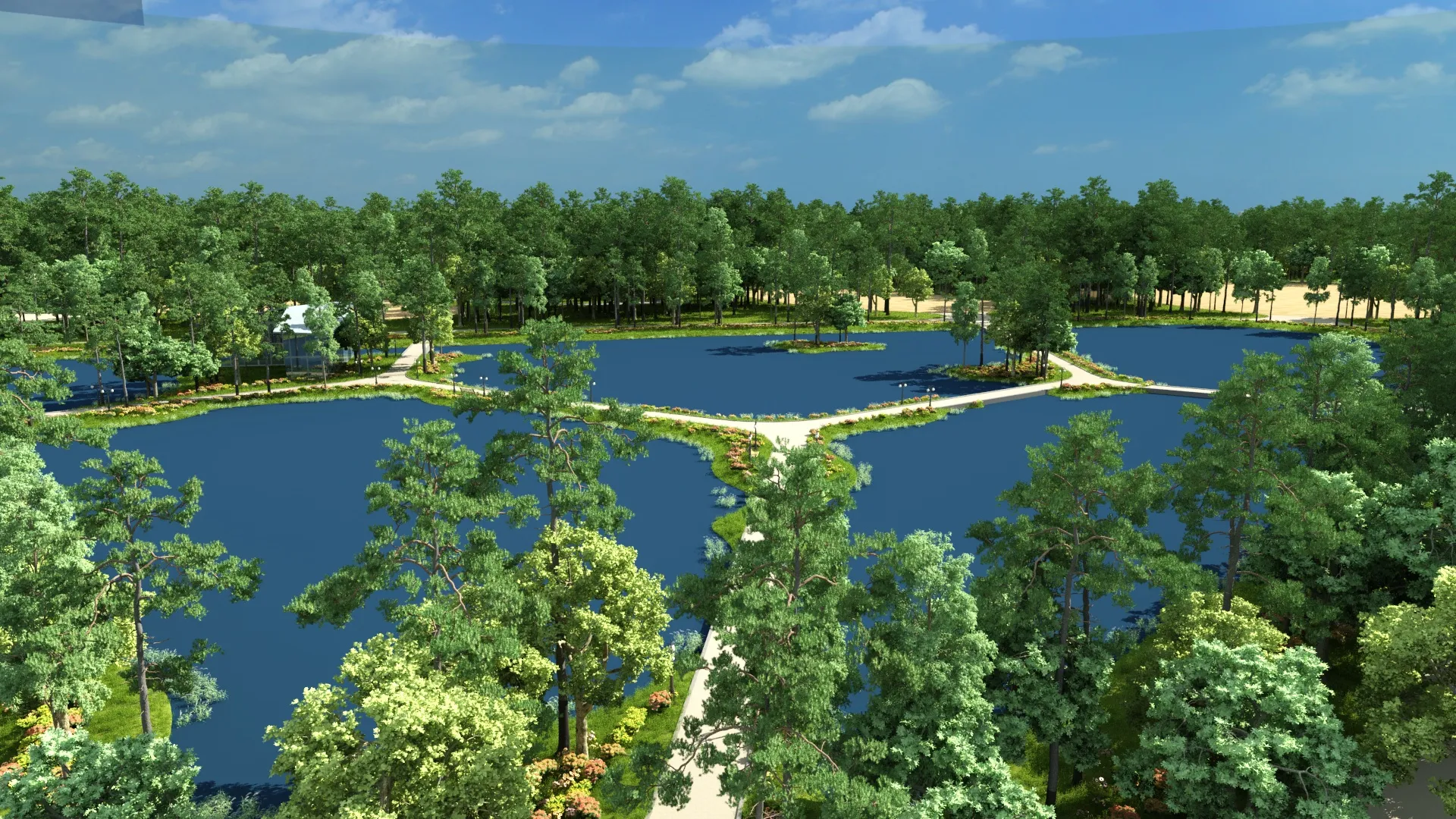 Park 3D Model .c4d .max .obj .3ds .fbx .stl .blend 