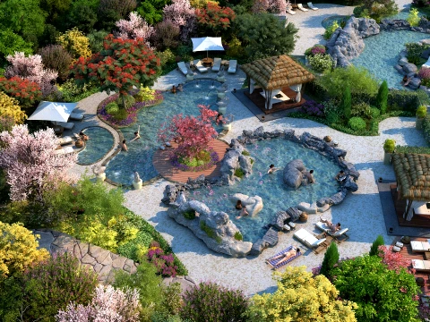Hot spring Modèle 3D