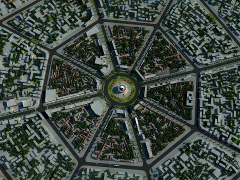 Bagua City Modèle 3D