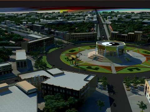 Bagua City 3D Model
