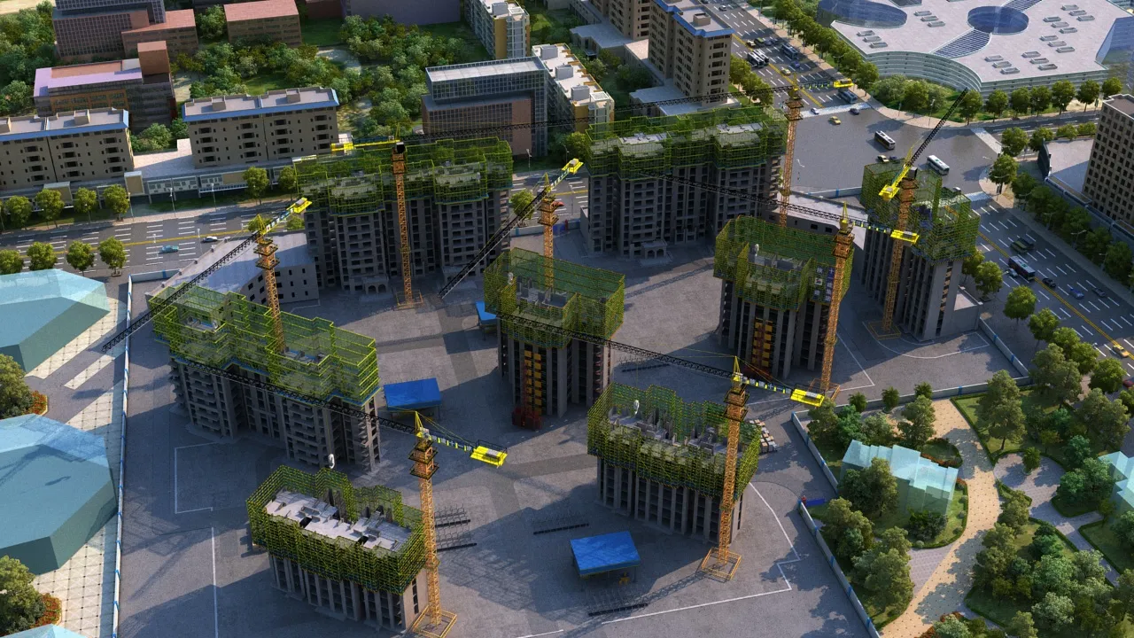 Build buildings 3D Model .c4d .max .obj .3ds .fbx .stl .blend 
