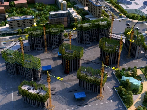 Build buildings Modèle 3D