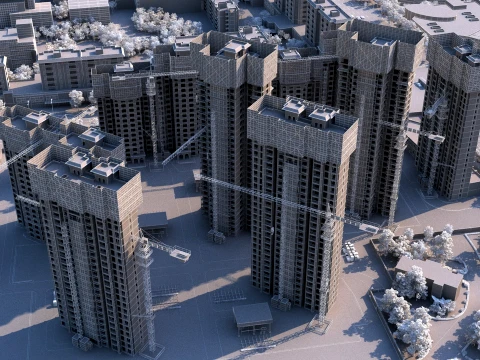Build buildings 3D Model