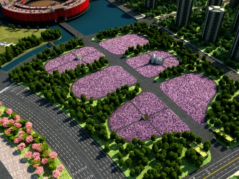 Flower bed 3D Model