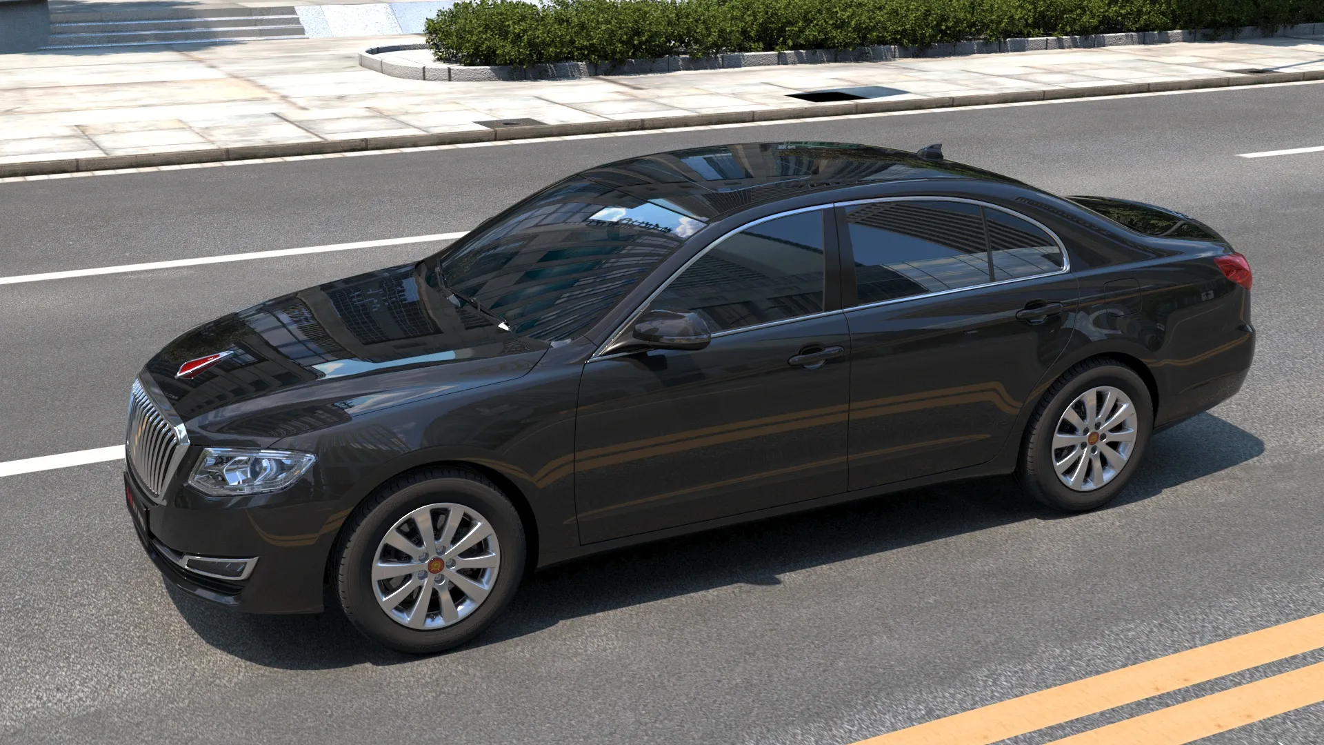 HongQiH7 3D Model .c4d .max .obj .3ds .fbx .stl .blend 