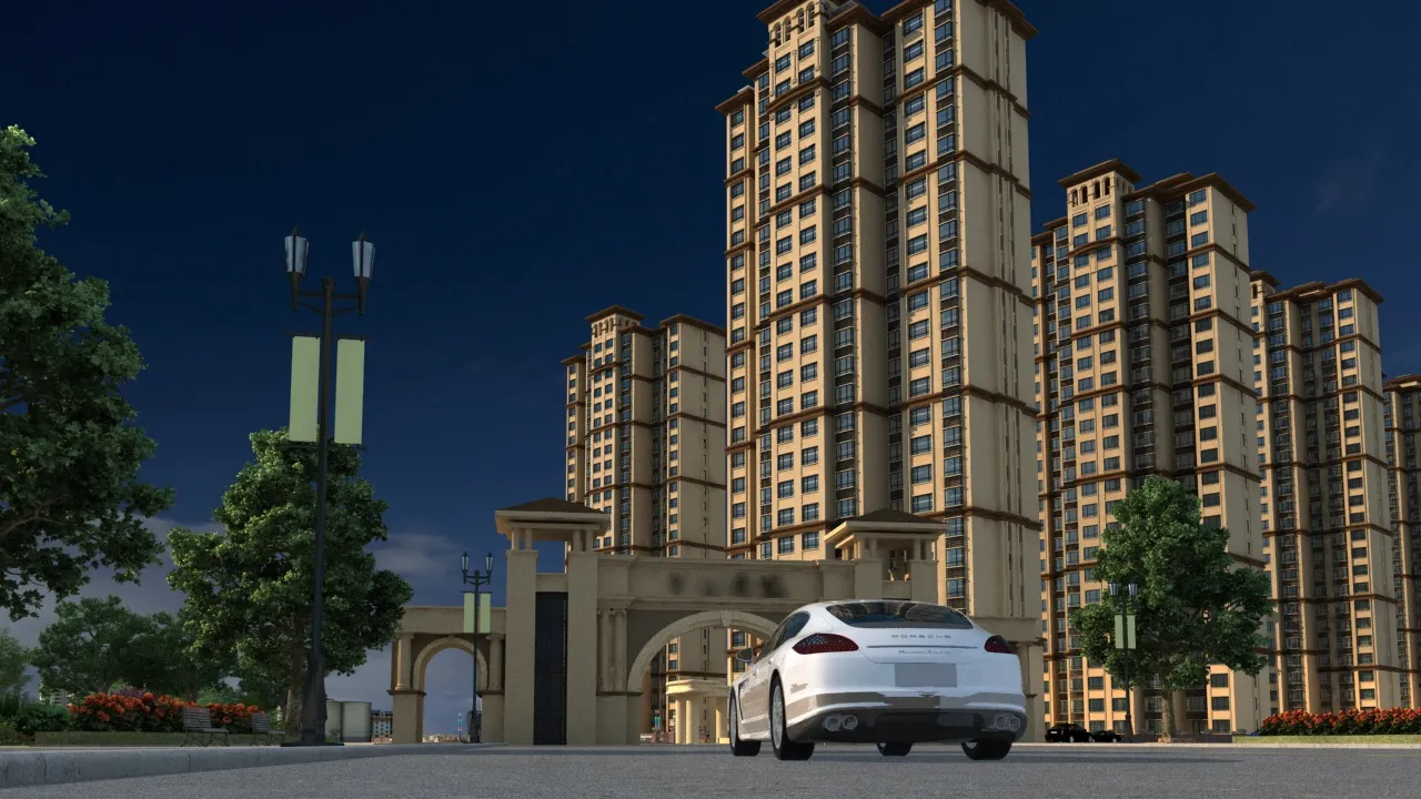Urban architecture 3D Model .c4d .max .obj .3ds .fbx .stl .blend 