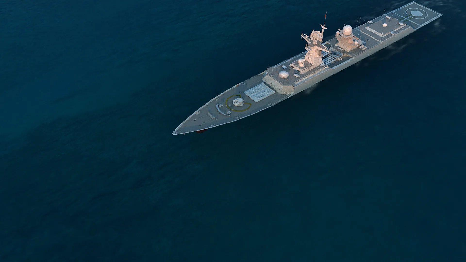 Warship 3D Model .c4d .max .obj .3ds .fbx .stl .blend