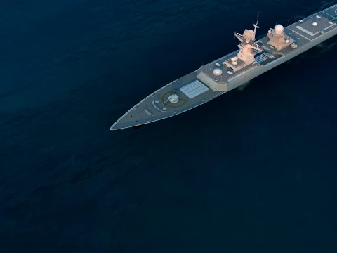 Warship 3D Model