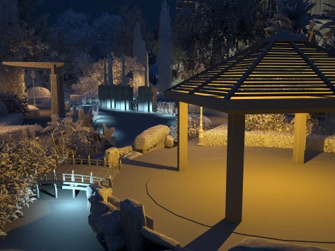 City nightscape 3D Model