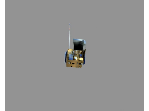 Solar wind imaging satellite 3D Model