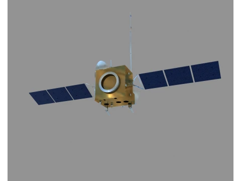 Solar wind imaging satellite 3D Model