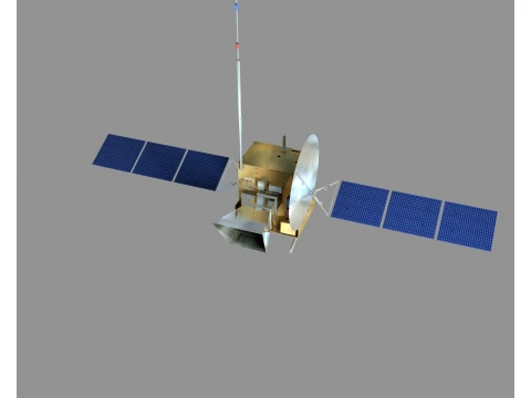 Solar wind imaging satellite 3D Model