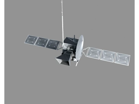 Solar wind imaging satellite 3D Model