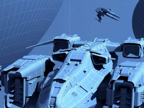 Spaceship 3D Model