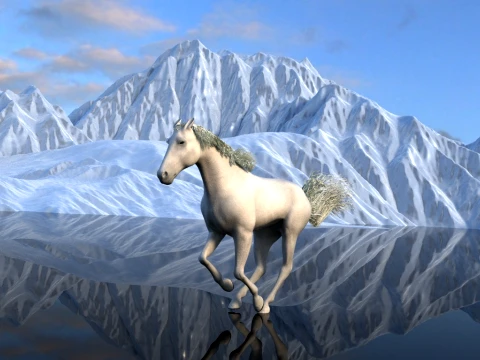 White horse 3D Model