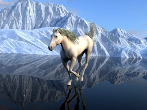 White horse 3D Model