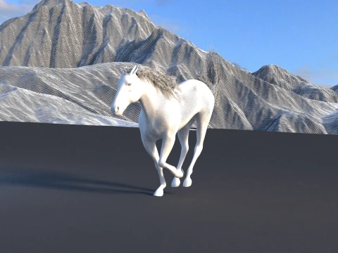 White horse 3D Model