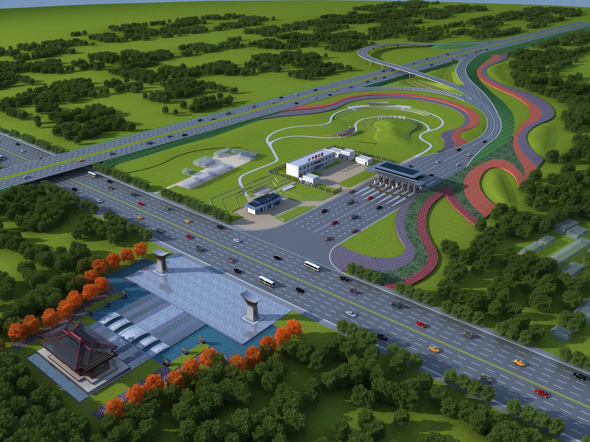 Highway 3D Model .c4d .max .obj .3ds .fbx .stl .blend
