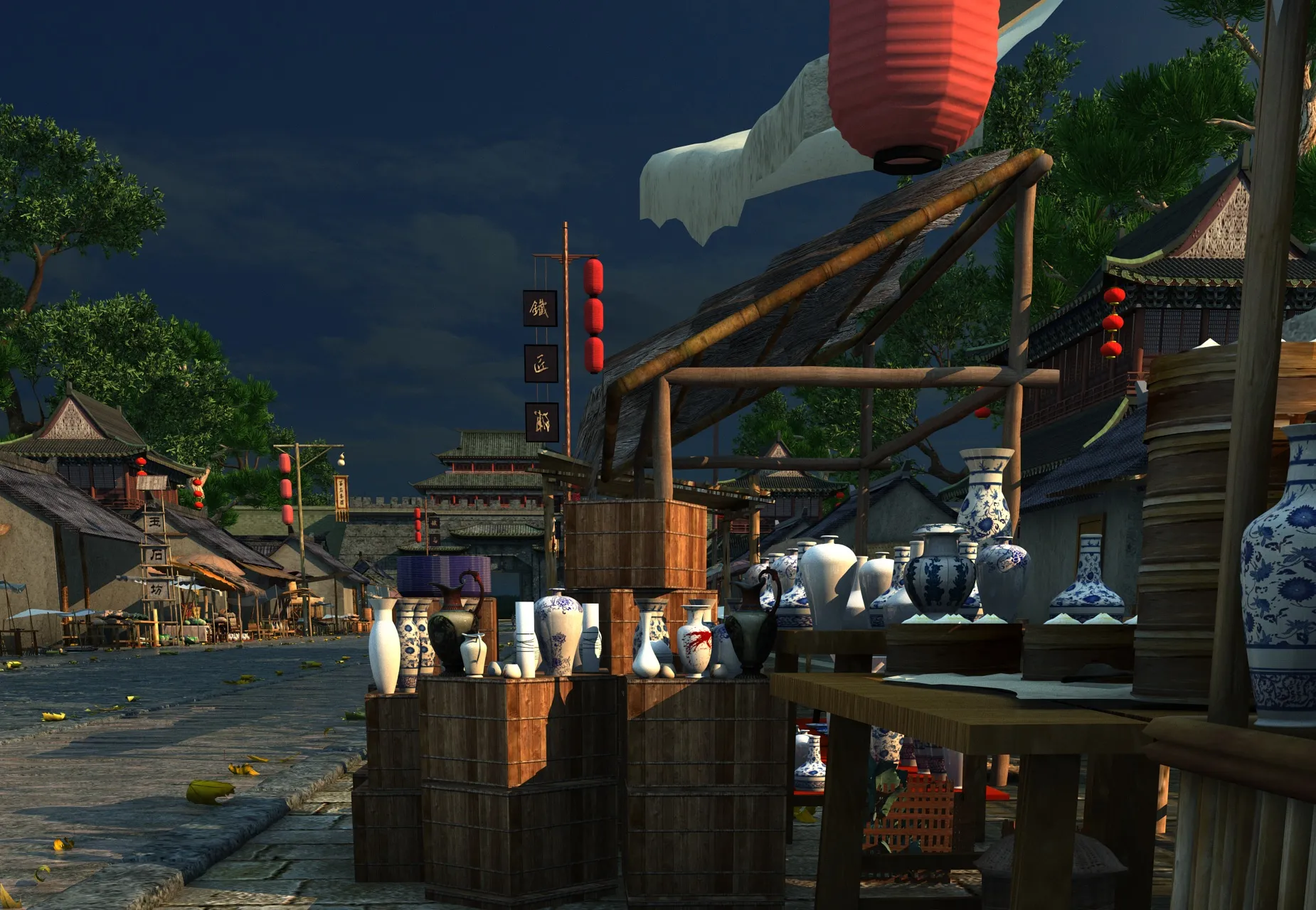 Ancient marketplace 3D Model .c4d .max .obj .3ds .fbx .stl .blend