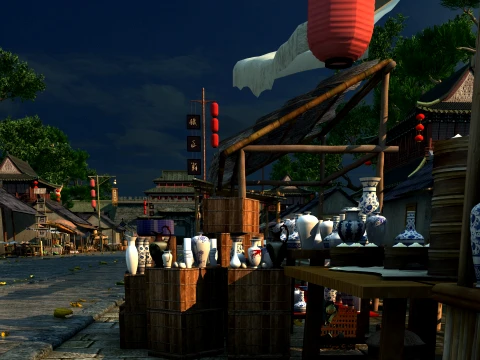 Ancient marketplace 3D Model