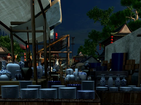 Ancient marketplace 3D Model