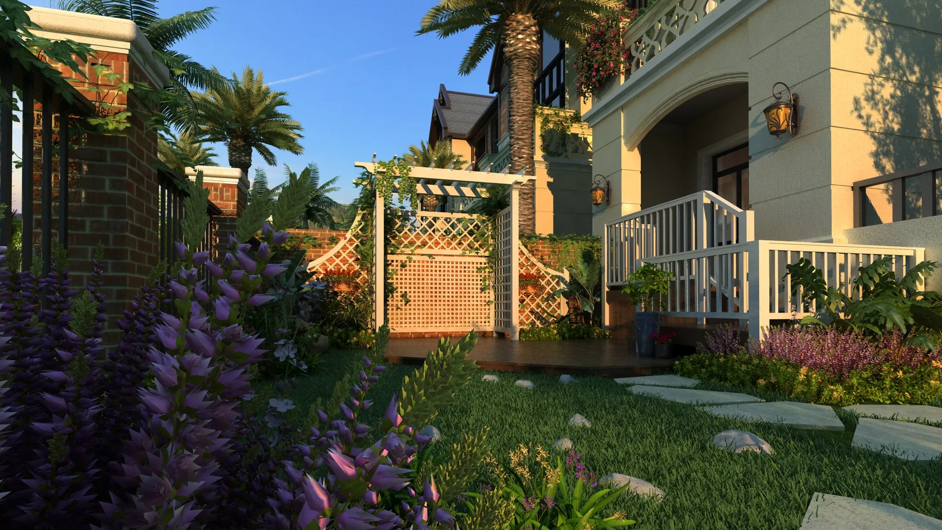 Villa 3D Model .c4d .max .obj .3ds .fbx .stl .blend