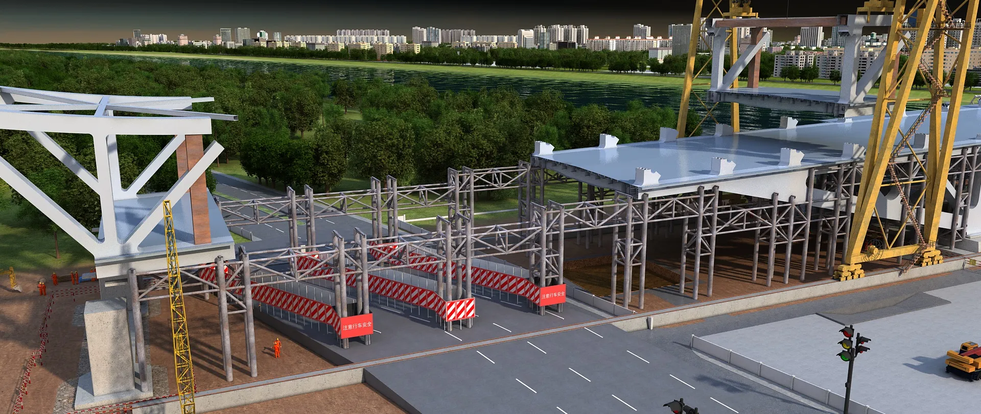 Build a bridge 3D Model .c4d .max .obj .3ds .fbx .stl .blend 