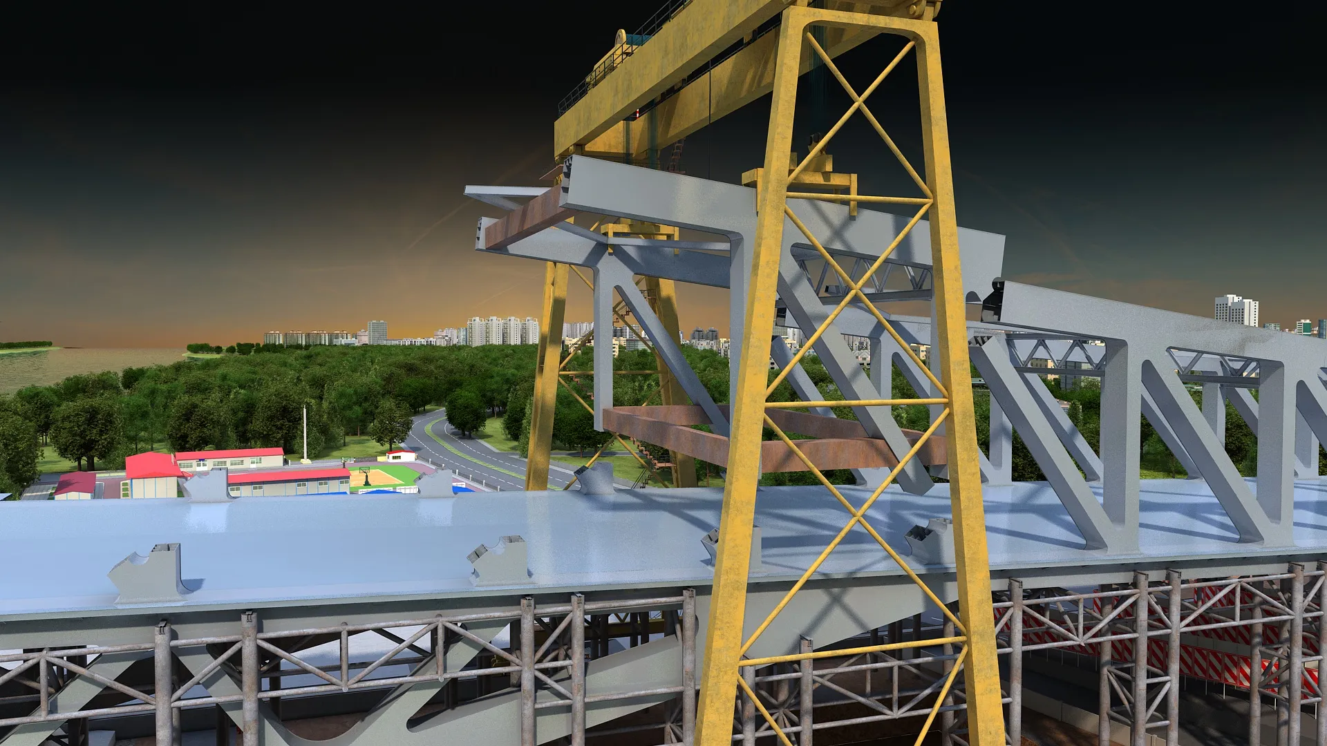Build a bridge 3D Model .c4d .max .obj .3ds .fbx .stl .blend 