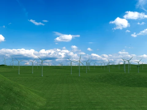 Wind power generation Modelo 3D