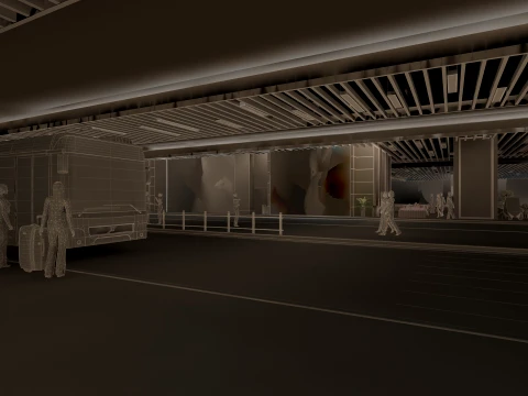 Bus stop 3D Model