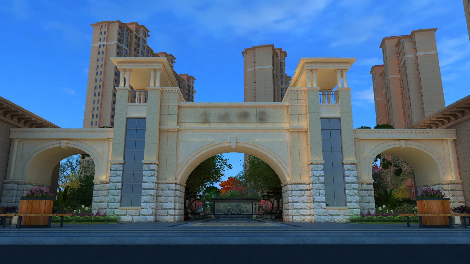 Urban architecture 3D Model .c4d .max .obj .3ds .fbx .stl .blend 