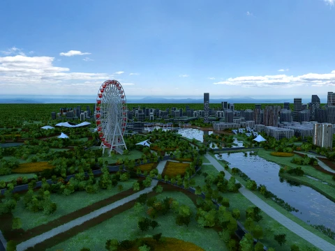 Small town 3D Model