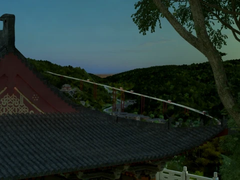Guandi Mountain 3D Model