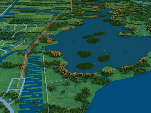 Wet land 3D Model
