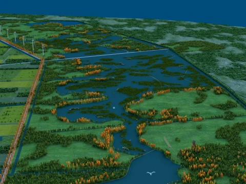Wet land 3D Model