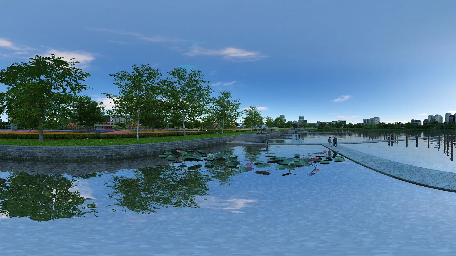 Urban park 3D Model .c4d .max .obj .3ds .fbx .stl .blend 