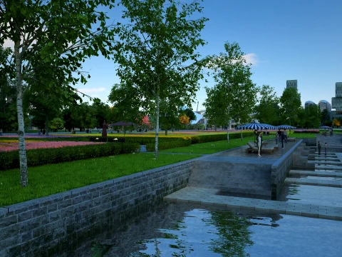 Urban park 3D Model