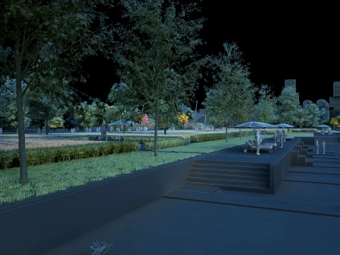 Urban park 3D Model