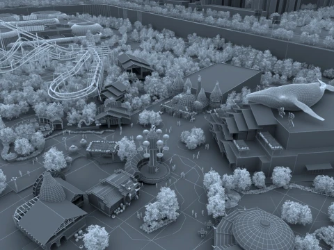 Amusement park 3D Model