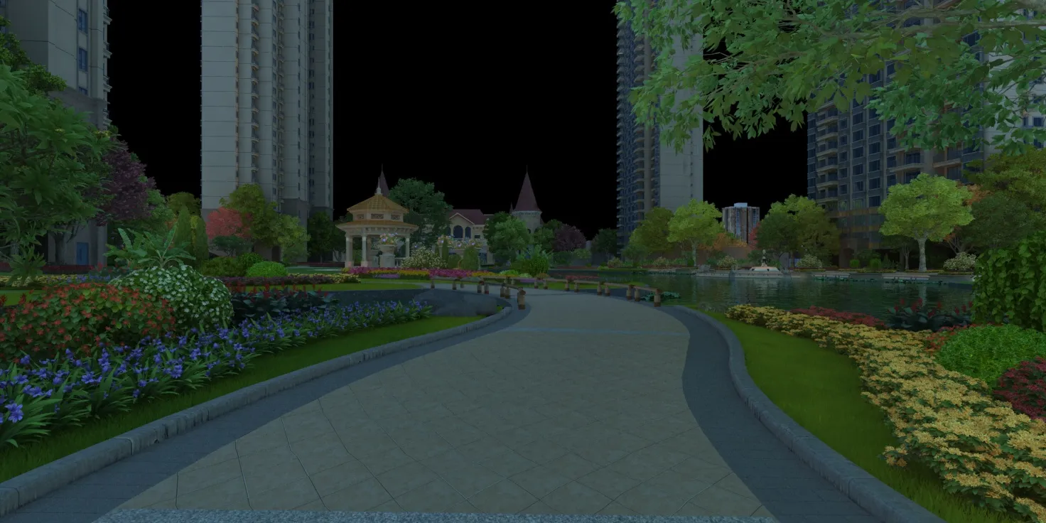 Urban park 3D Model .c4d .max .obj .3ds .fbx .stl .blend 