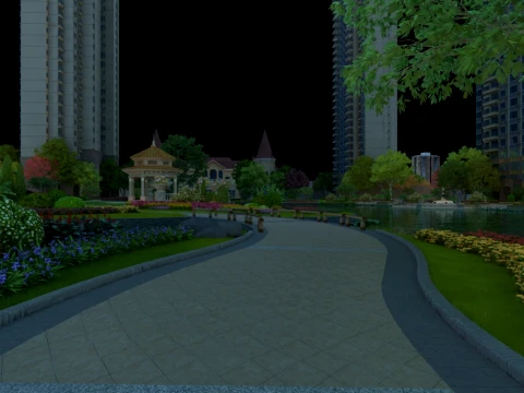 Urban park 3D Model