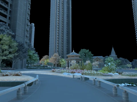 Urban park 3D Model