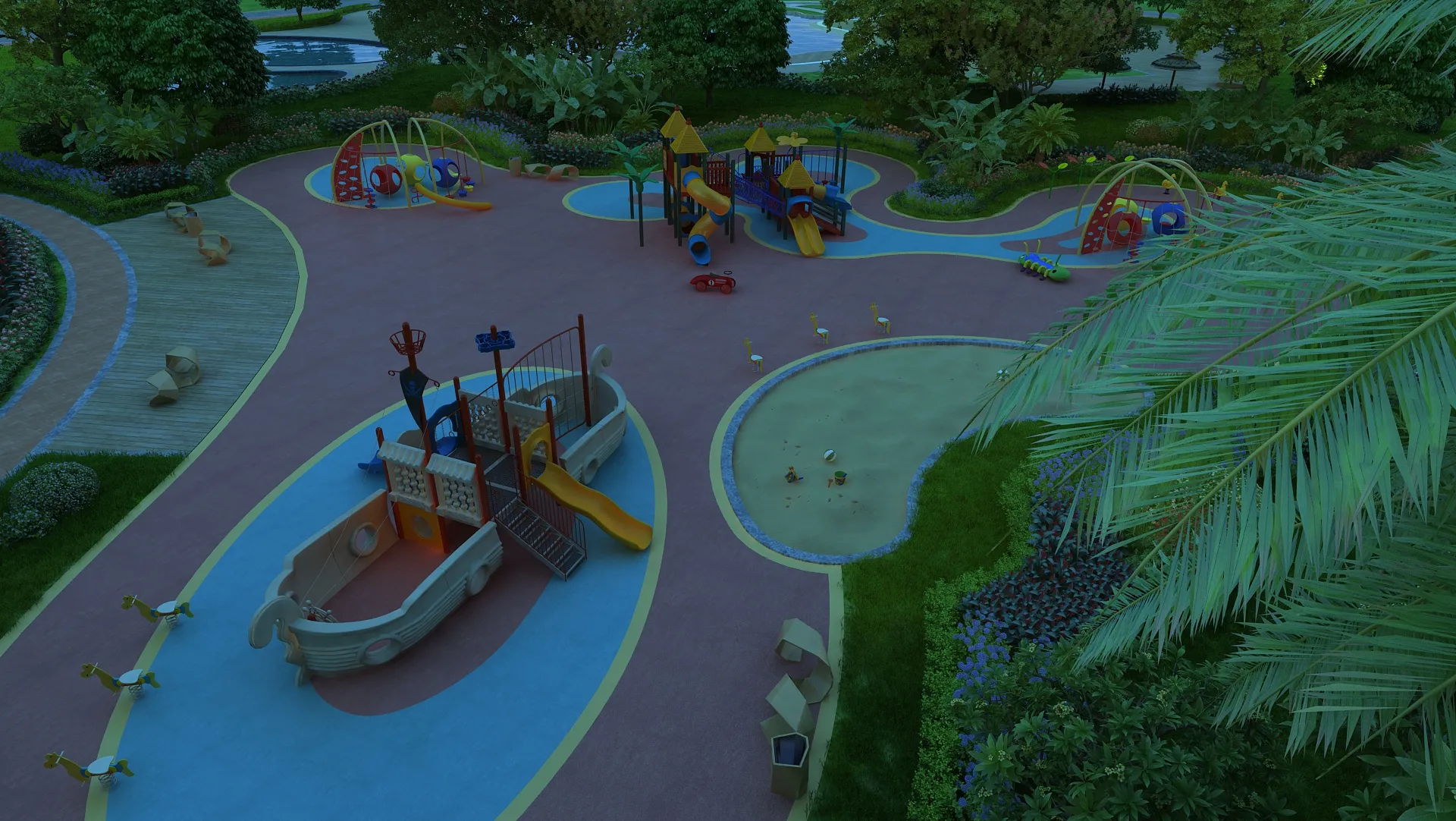 Childrens playground 3D Model .c4d .max .obj .3ds .fbx .stl .blend