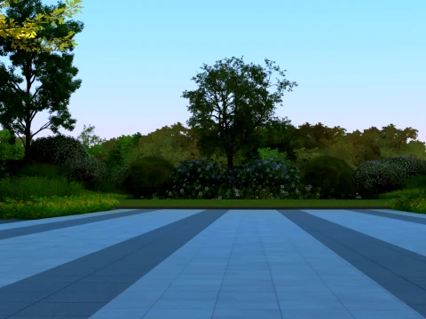 Plaza 3D Model